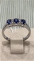 Anillo Floriddia Gioielli Mujer in Oro blanco Zaffiro 0.62 Ct 56595 TRILOGY ZAFFIRO - 56595 TRILOGY ZAFFIRO